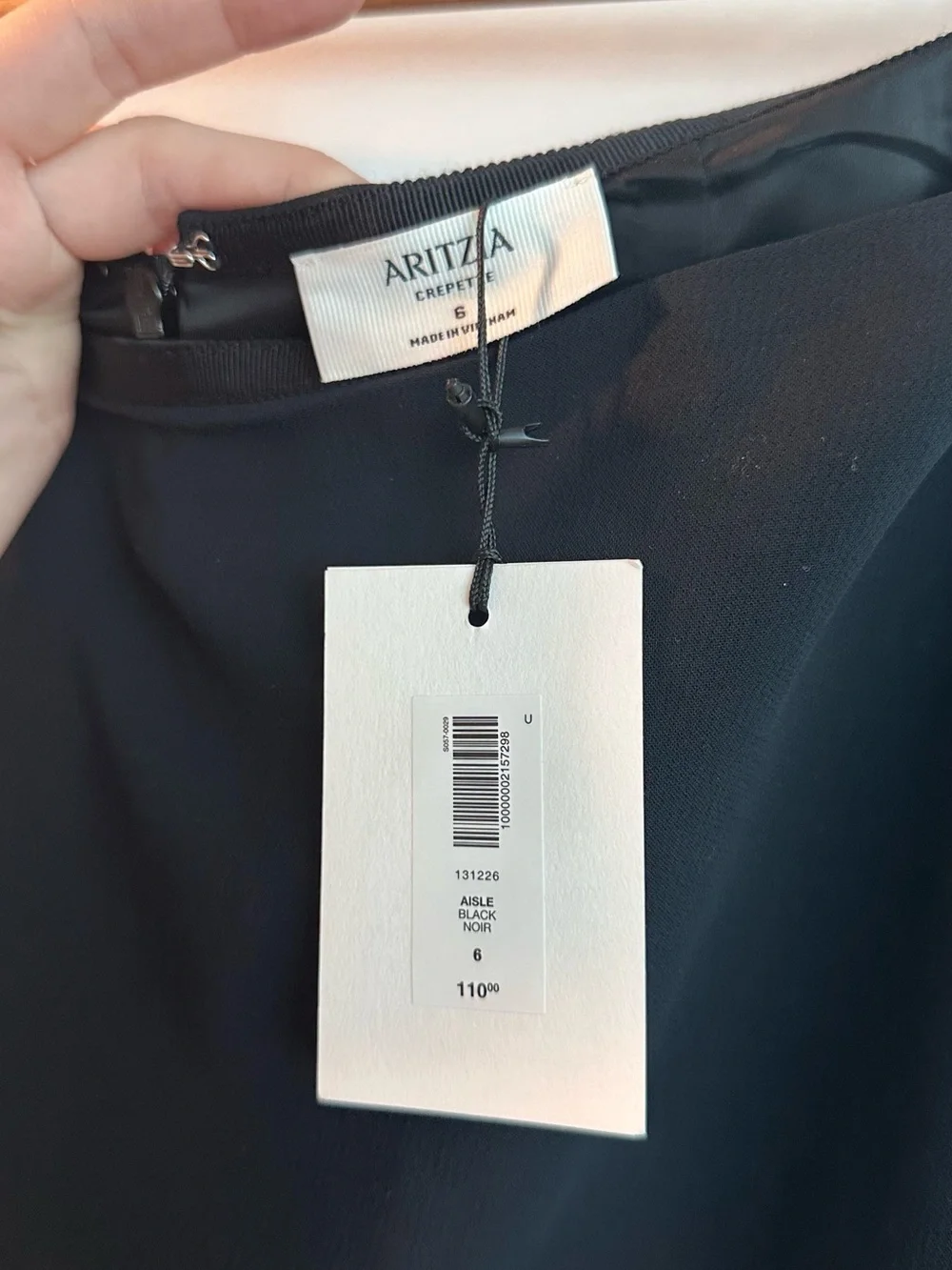 Aritzia Black Mini Skirt with Clean A-Line